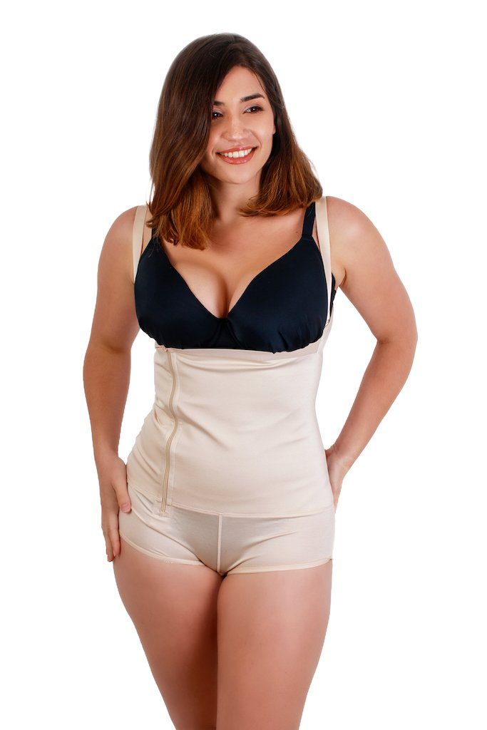 S-6XL Women Body Shaper Seamless Firm Control Shapewear Open Bust Bodysuit  Slimmer Adjustable Removable Shoulder Strap (Color : Beige, Size : Small)  at  Women's Clothing store